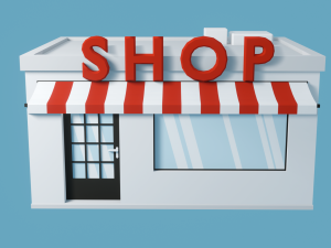 shop low poly Modelo 3D
