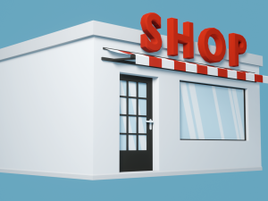 shop low poly Modelo 3D