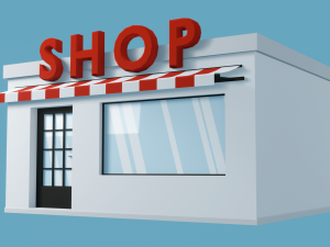 shop low poly Modelo 3D