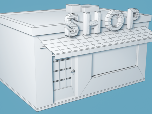 shop low poly Modelo 3D