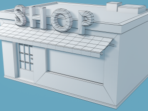 shop low poly Modelo 3D