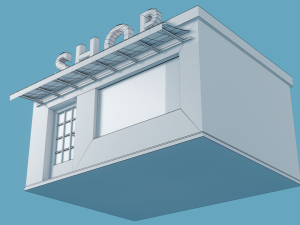 shop low poly Modelo 3D