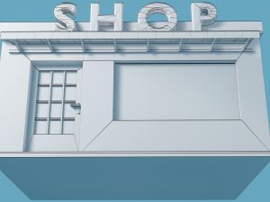 shop low poly Modelo 3D