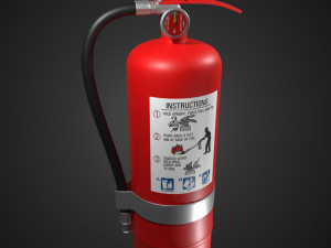 fire extinguisher - high poly 3D Model