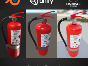 fire extinguisher - high poly Modello 3D
