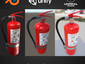 fire extinguisher - high poly 3D Model