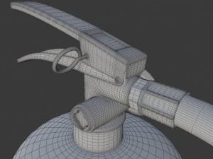 fire extinguisher - high poly Modello 3D