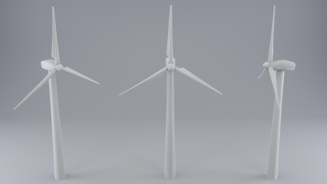 wind turbine Model 3D .c4d .max .obj .3ds .fbx .stl .blend 
