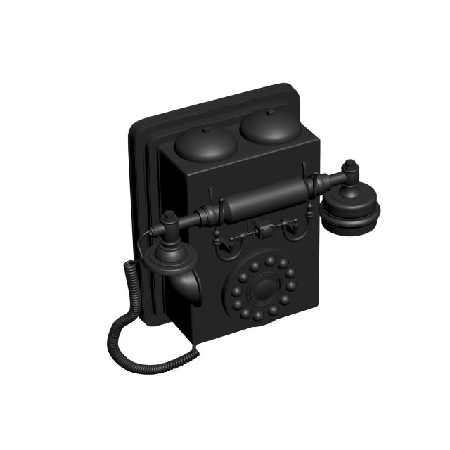 retro phone 3D प्रिंट मॉडल .c4d .max .obj .3ds .fbx .stl .blend 