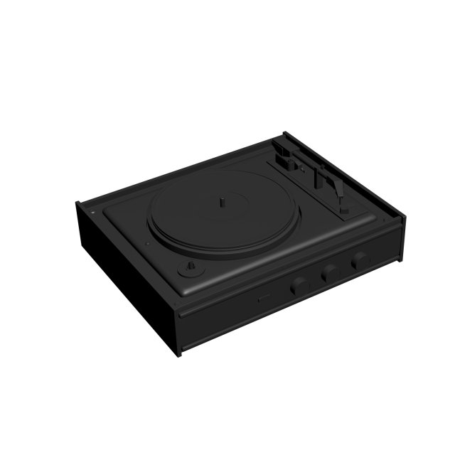 vinyl player 3D प्रिंट मॉडल .c4d .max .obj .3ds .fbx .stl .blend 
