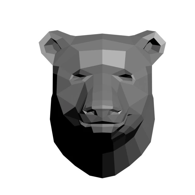 low-poly bear model 3D Print Model .c4d .max .obj .3ds .fbx .stl .blend 