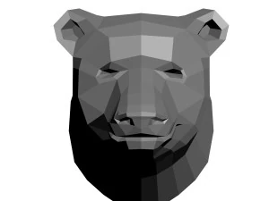 लो-पॉली बियर मॉडल 3D प्रिंट मॉडल