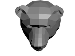 low-poly bear model 3D Print Model