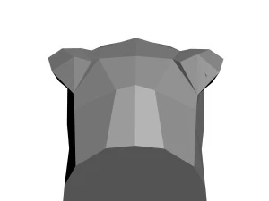 low-poly bear model 3D Print Model