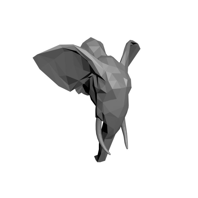 low-poly elephant model 3D Принт Модель .c4d .max .obj .3ds .fbx .stl .blend 