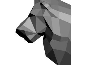 लो-पॉली शेर मॉडल 3D प्रिंट मॉडल