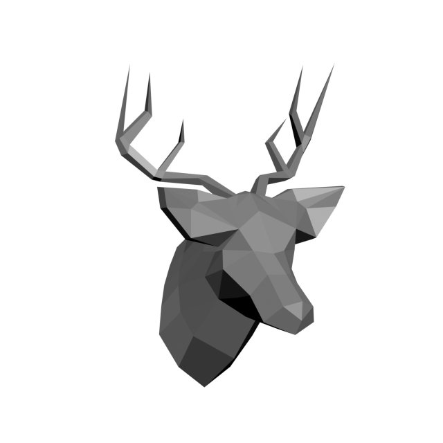 low-poly deer model Model Cetak 3D .c4d .max .obj .3ds .fbx .stl .blend 