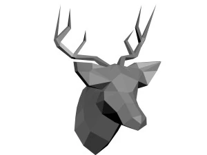 लो-पॉली हिरण मॉडल 3D प्रिंट मॉडल