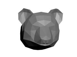 लो-पॉली पांडा मॉडल 3D प्रिंट मॉडल
