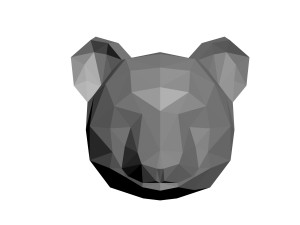 low-poly panda model Model Cetak 3D