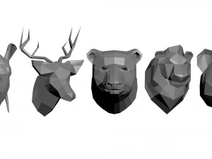 diermodellen low-poly 3D printmodel