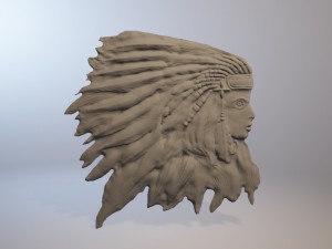 bas-relief of the indian 3D Print Model