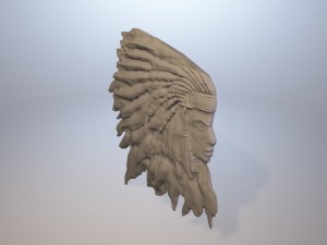 bas-relief of the indian 3D 프린트 모델