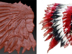bas-relief of the indian 3D 프린트 모델