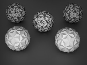 a set of fractal three-dimensional monochrome symbolic objects 3D Принт Модель