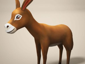 cartoon donkey 3D Model