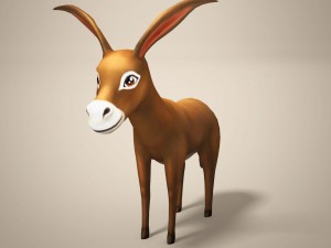cartoon donkey 3D मॉडल