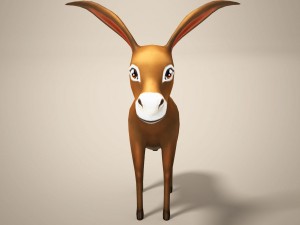 cartoon donkey 3D मॉडल