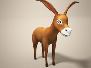 cartoon donkey 3D मॉडल