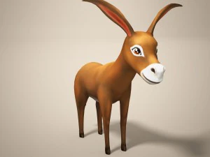 cartoon donkey 3D Model