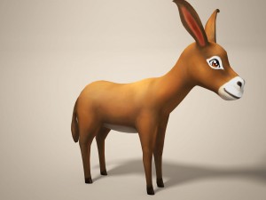 cartoon donkey 3D मॉडल