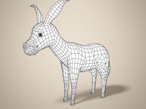 cartoon donkey 3D मॉडल
