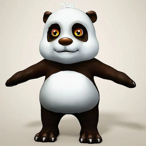 panda Modelo 3D .c4d .max .obj .3ds .fbx .stl .blend 