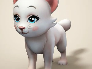 漫画の猫 3Dモデル