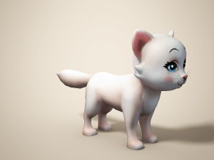 cartoon cat 3D 모델