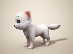 cartoon cat 3D 모델