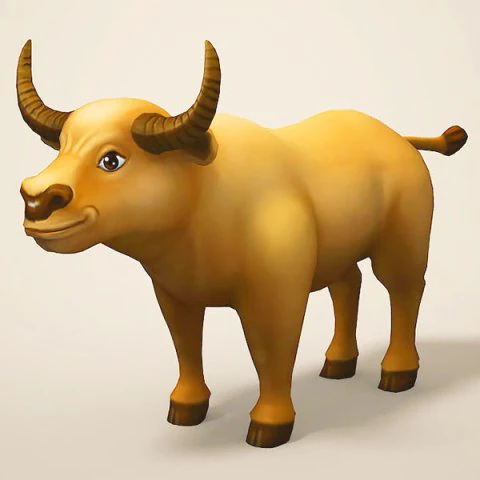 cartoon bull 3D Model .c4d .max .obj .3ds .fbx .stl .blend 