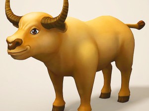 cartoon bull 3D Model