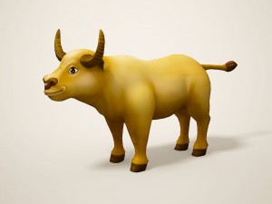 cartoon bull Modèle 3D