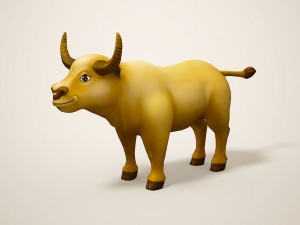 cartoon bull Modèle 3D