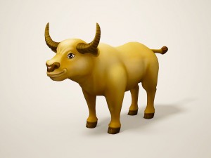cartoon bull Modèle 3D