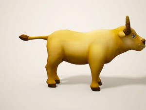 cartoon bull Modèle 3D