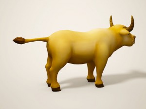 cartoon bull Modèle 3D