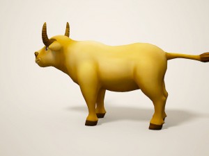 cartoon bull Modèle 3D