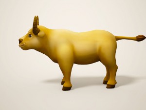 cartoon bull Modèle 3D