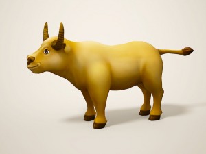 cartoon bull Modèle 3D